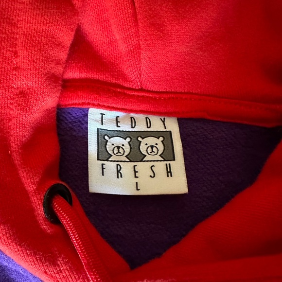 🧸Teddy Fresh Color Block Hoodie Hooded Sweatshirt Size Large🧸 - Picture 4 of 8